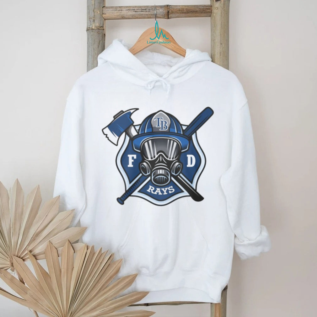 Tampa Bay Rays Firefighter FD First Responder Baseball Fans Vintage Men Women White T Shirt