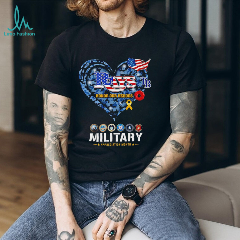 Tampa Bay Rays Military Appreciation Month Stars and Stripes T Shirt