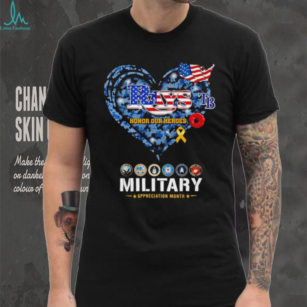 Tampa Bay Rays Military Appreciation Month Stars and Stripes T Shirt