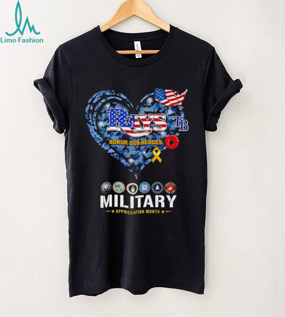 Tampa Bay Rays Military Appreciation Month Stars and Stripes T Shirt