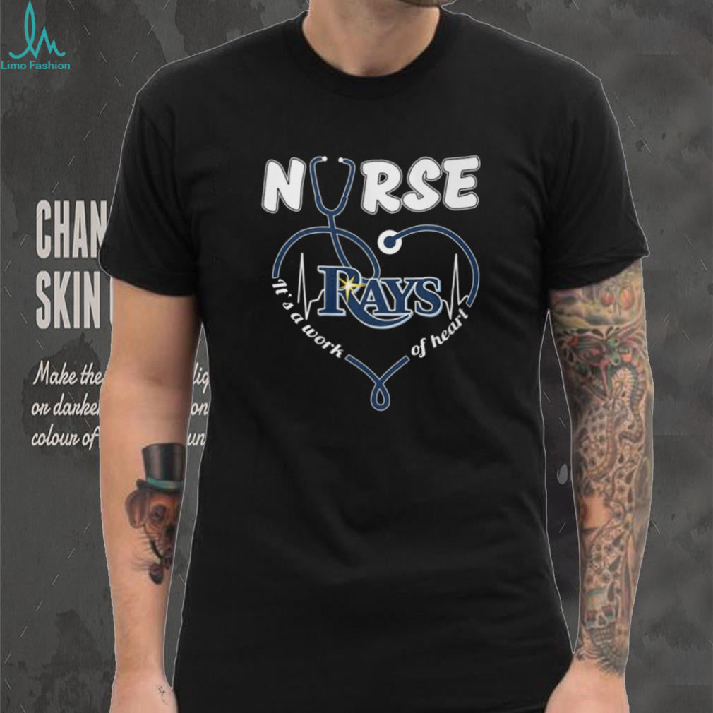 Tampa Bay Rays Nurse T Shirt Stethoscope Heart Baseball Nurse Gift