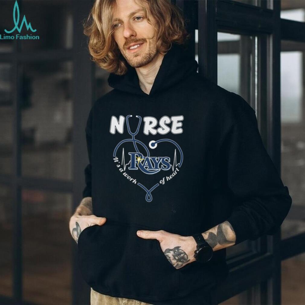 Tampa Bay Rays Nurse T Shirt Stethoscope Heart Baseball Nurse Gift