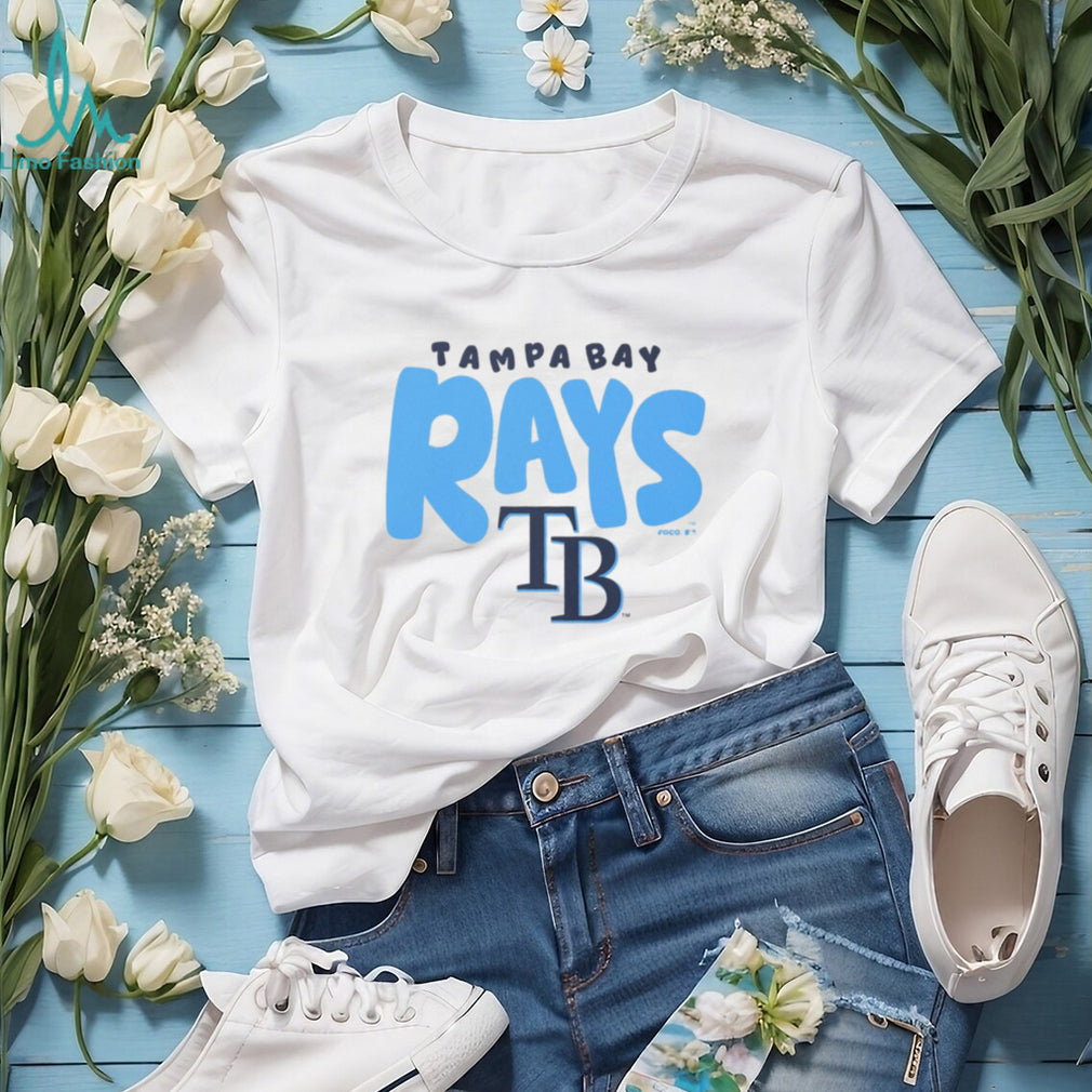 Tampa Bay Rays Oatmeal Heather Big Logo Crewneck T shirt