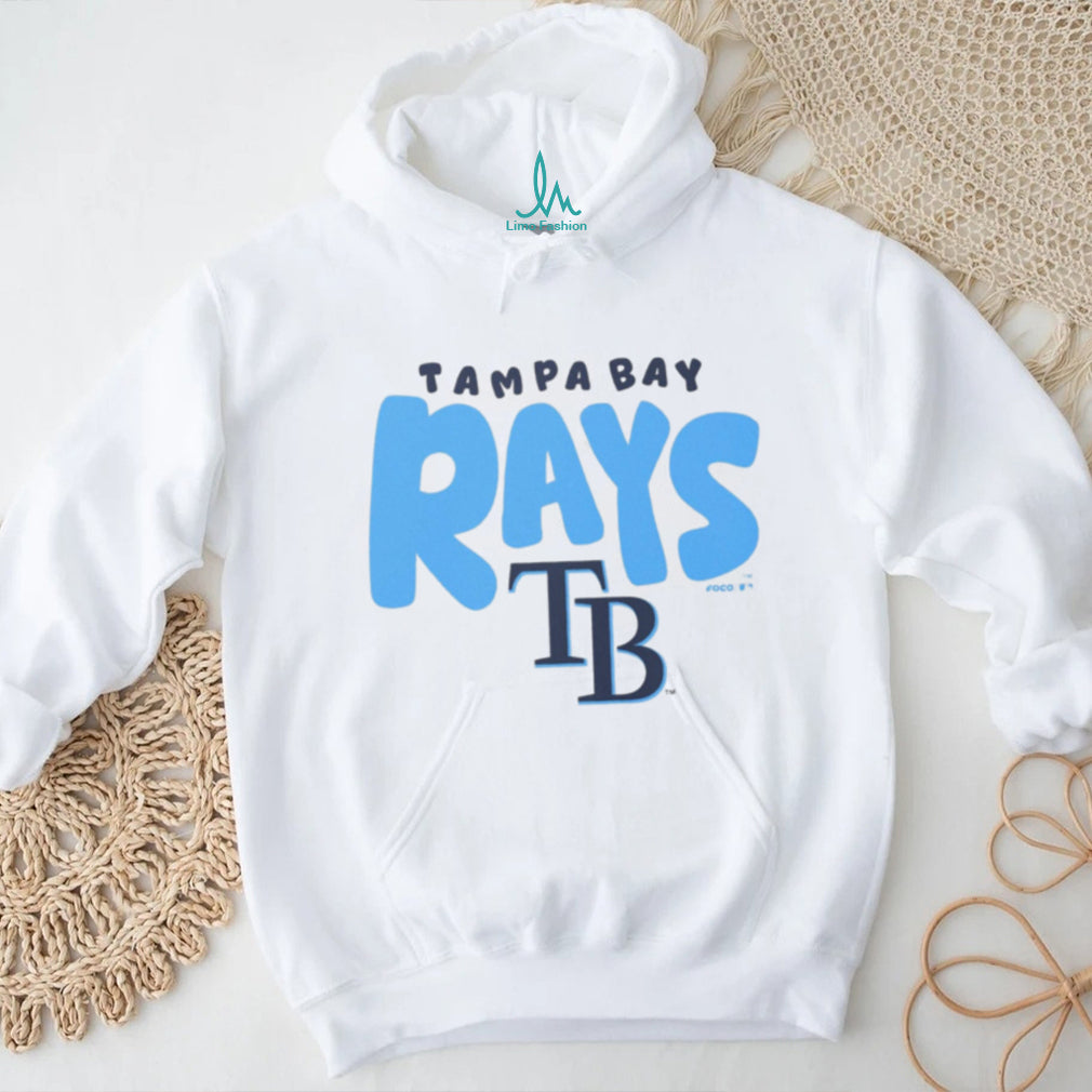 Tampa Bay Rays Oatmeal Heather Big Logo Crewneck T shirt