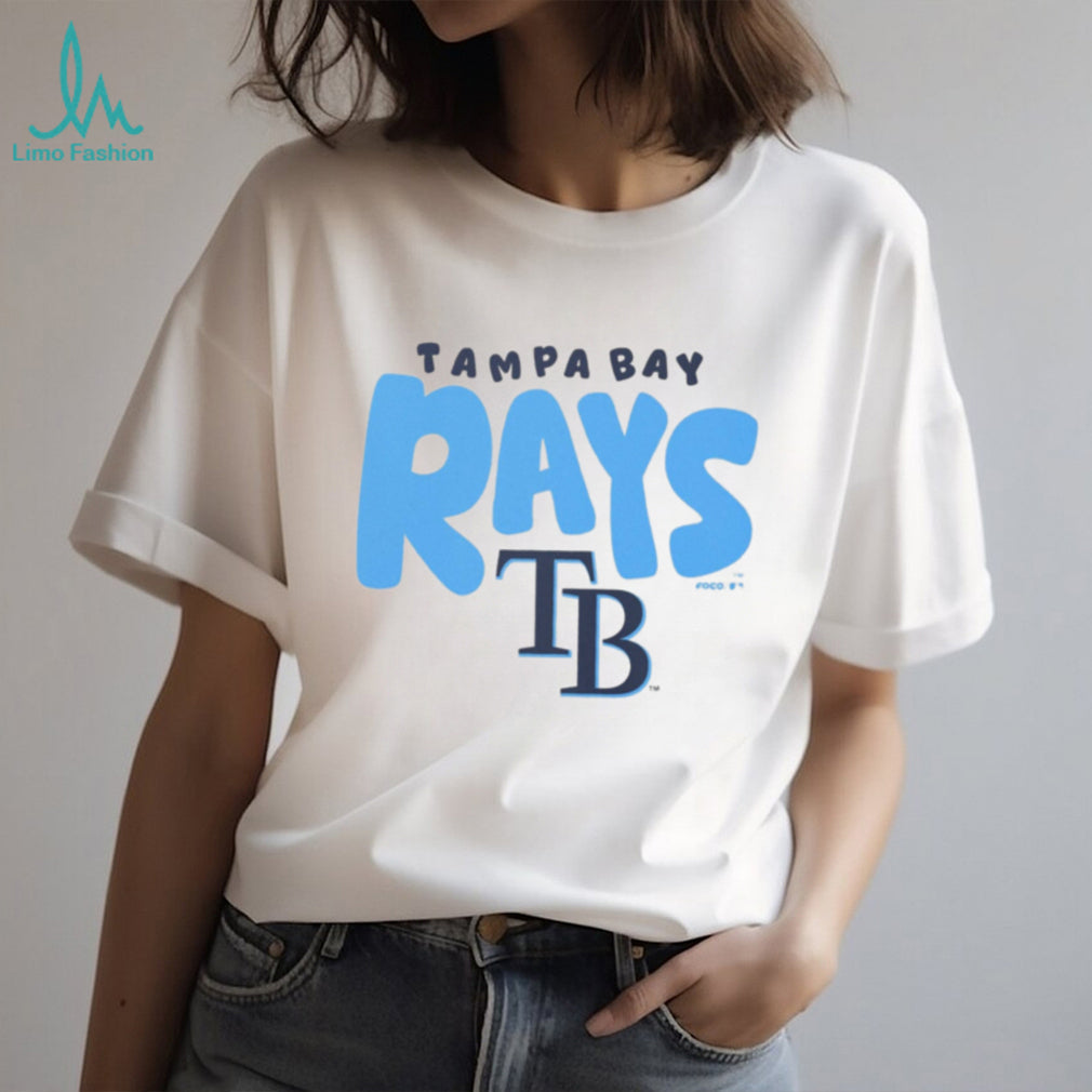Tampa Bay Rays Oatmeal Heather Big Logo Crewneck T shirt