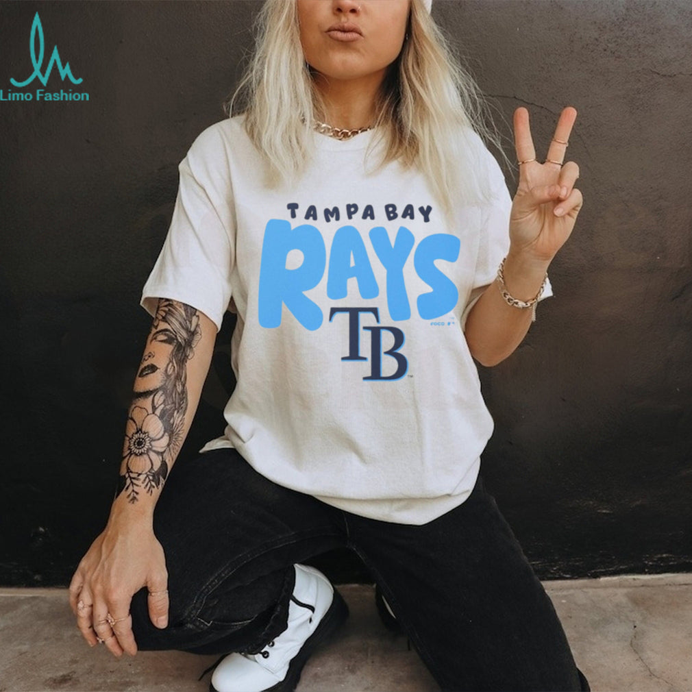Tampa Bay Rays Oatmeal Heather Big Logo Crewneck T shirt