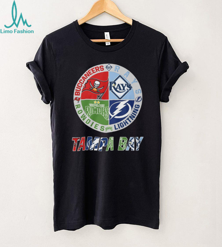 Tampa Bay Sports Fan Logo Circle Buccaneers Rays Rowdies Lightning T Shirt