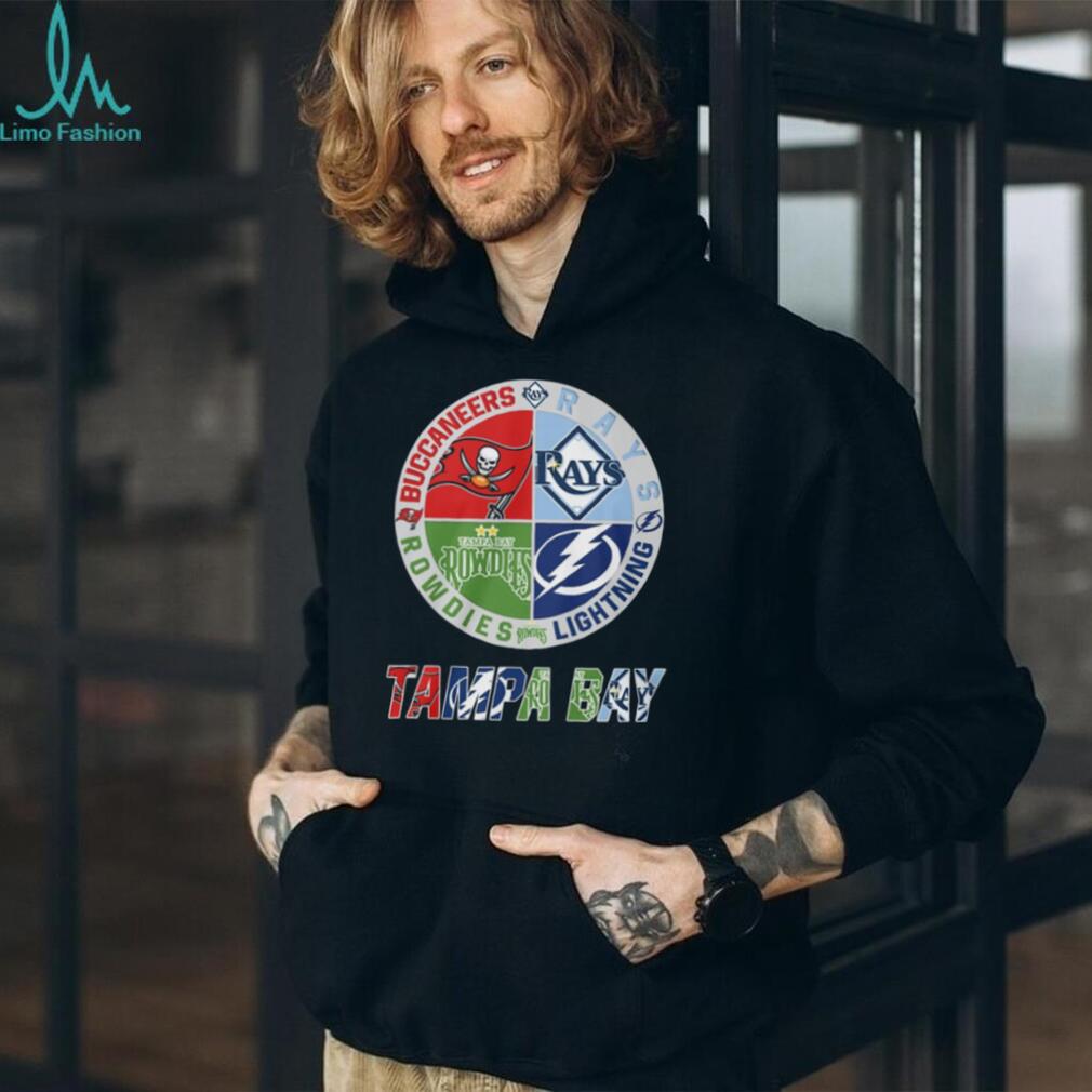 Tampa Bay Sports Fan Logo Circle Buccaneers Rays Rowdies Lightning T Shirt