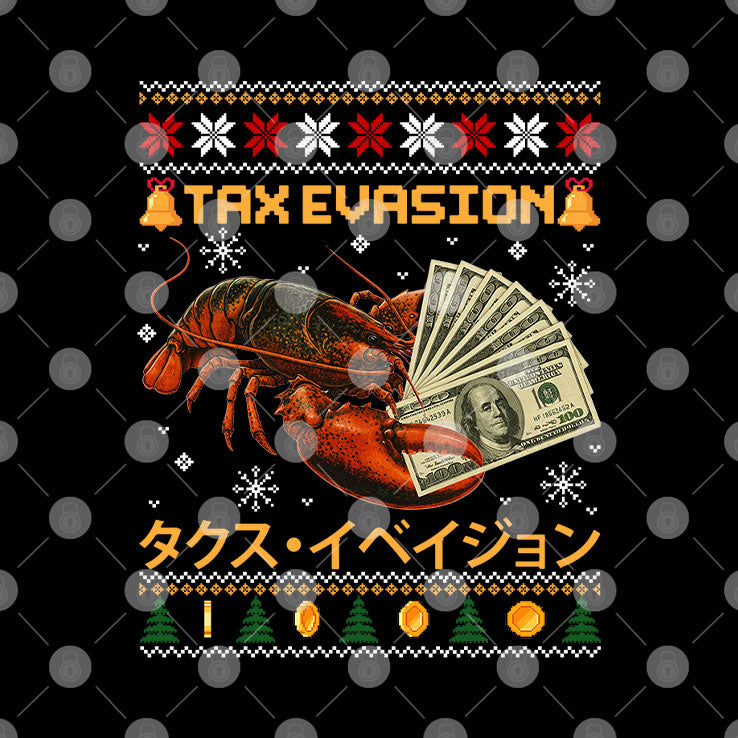 Tax Evasion Lobster Ugly Christmas Sweatshirt