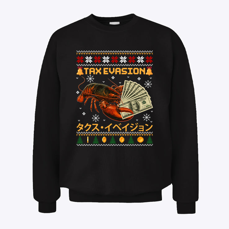 Tax Evasion Lobster Ugly Christmas Sweatshirt