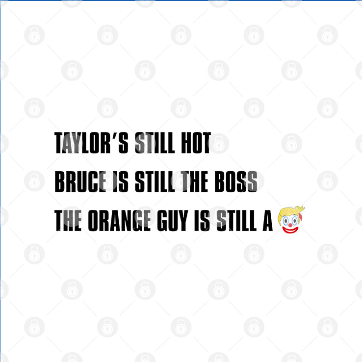 Taylor’s Still Hot Bruce Is Still The Boss The Orange Guy Is Still A Clown Shirt