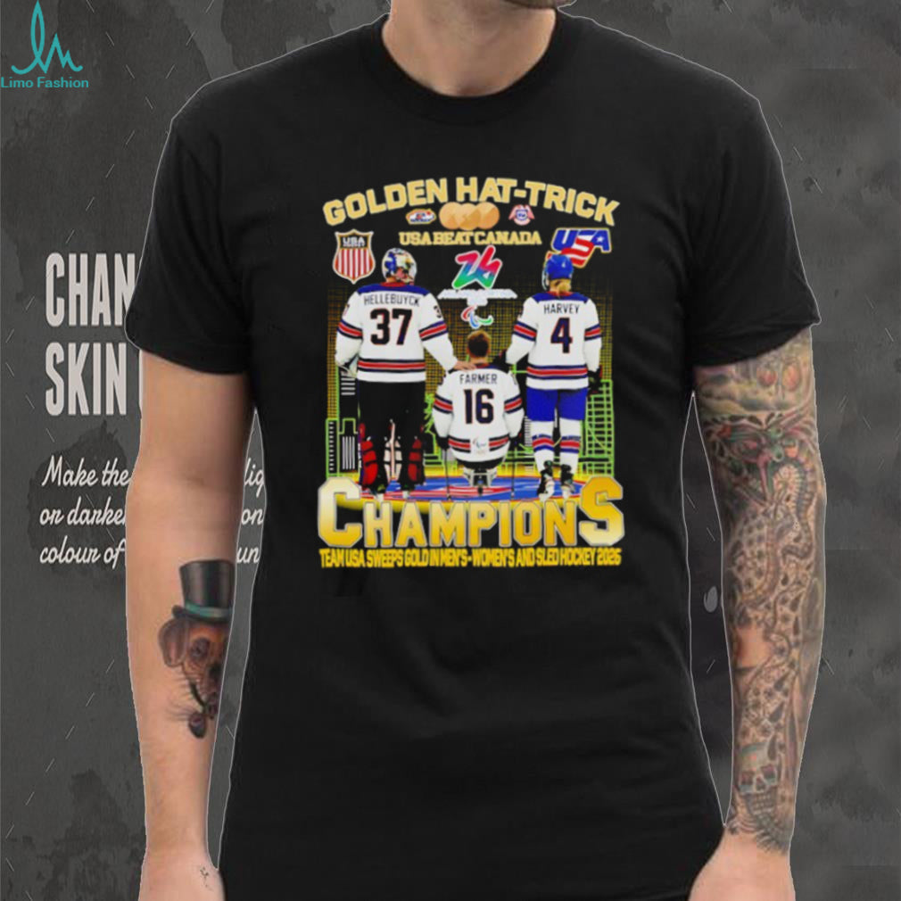 Team USA Hockey Golden Hat Trick Champions 2026 Men’s Women’s and Sled T Shirt