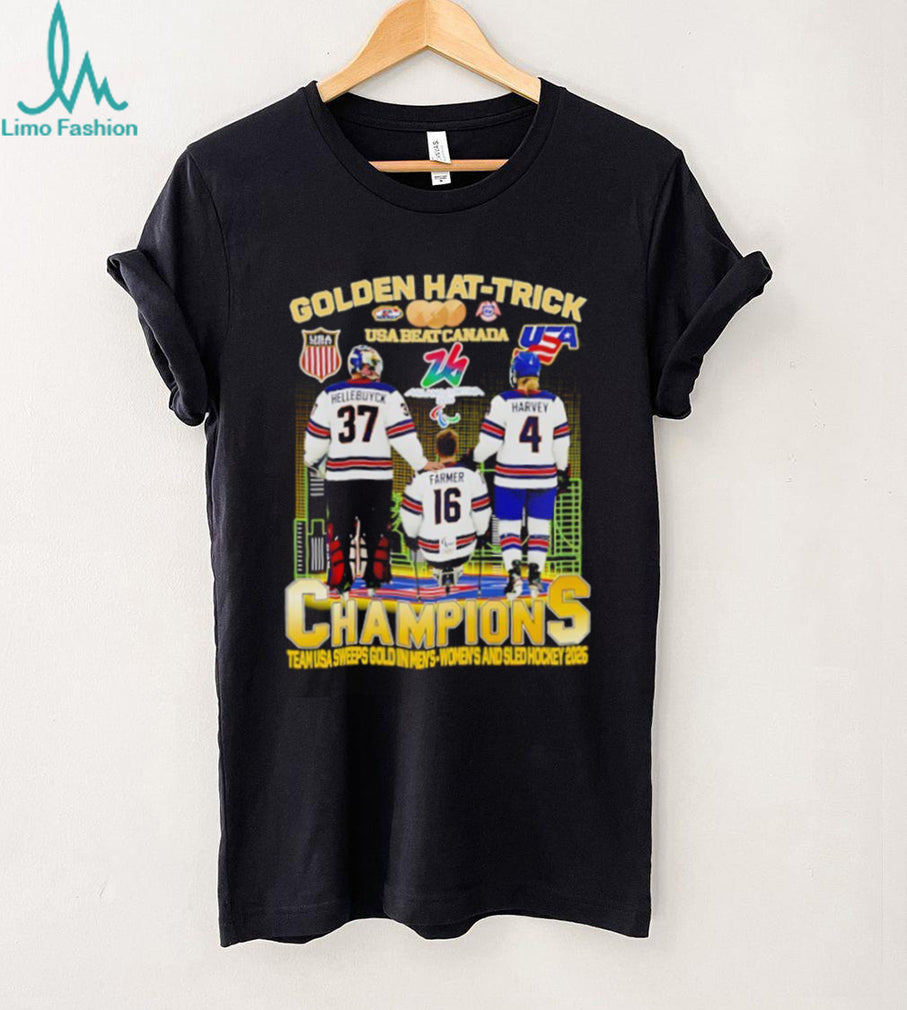 Team USA Hockey Golden Hat Trick Champions 2026 Men’s Women’s and Sled T Shirt