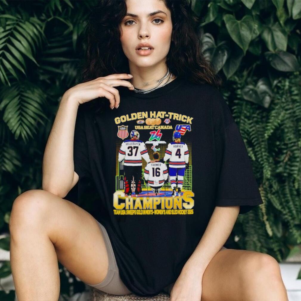 Team USA Hockey Golden Hat Trick Champions 2026 Men’s Women’s and Sled T Shirt