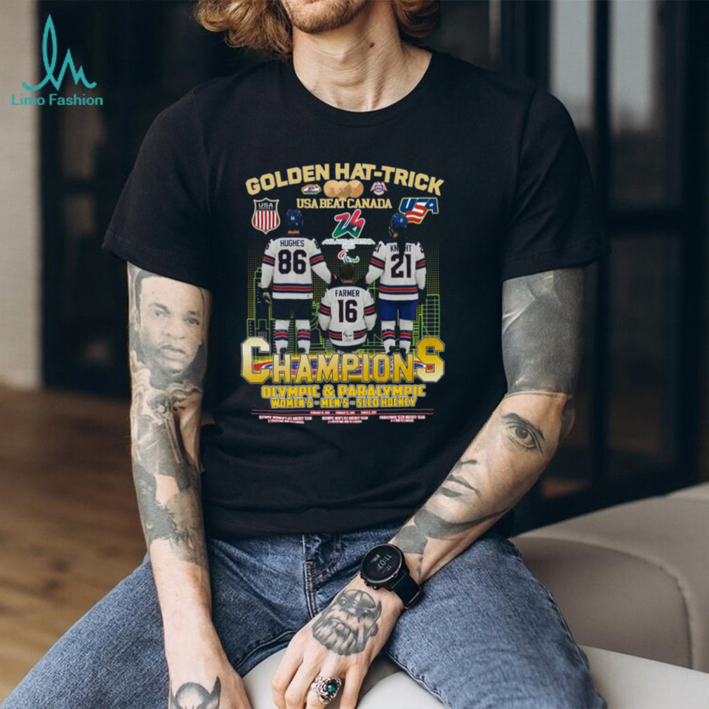 Team USA Hockey Milano Cortina 2026 Golden Hat Trick Champions Coffee T Shirt