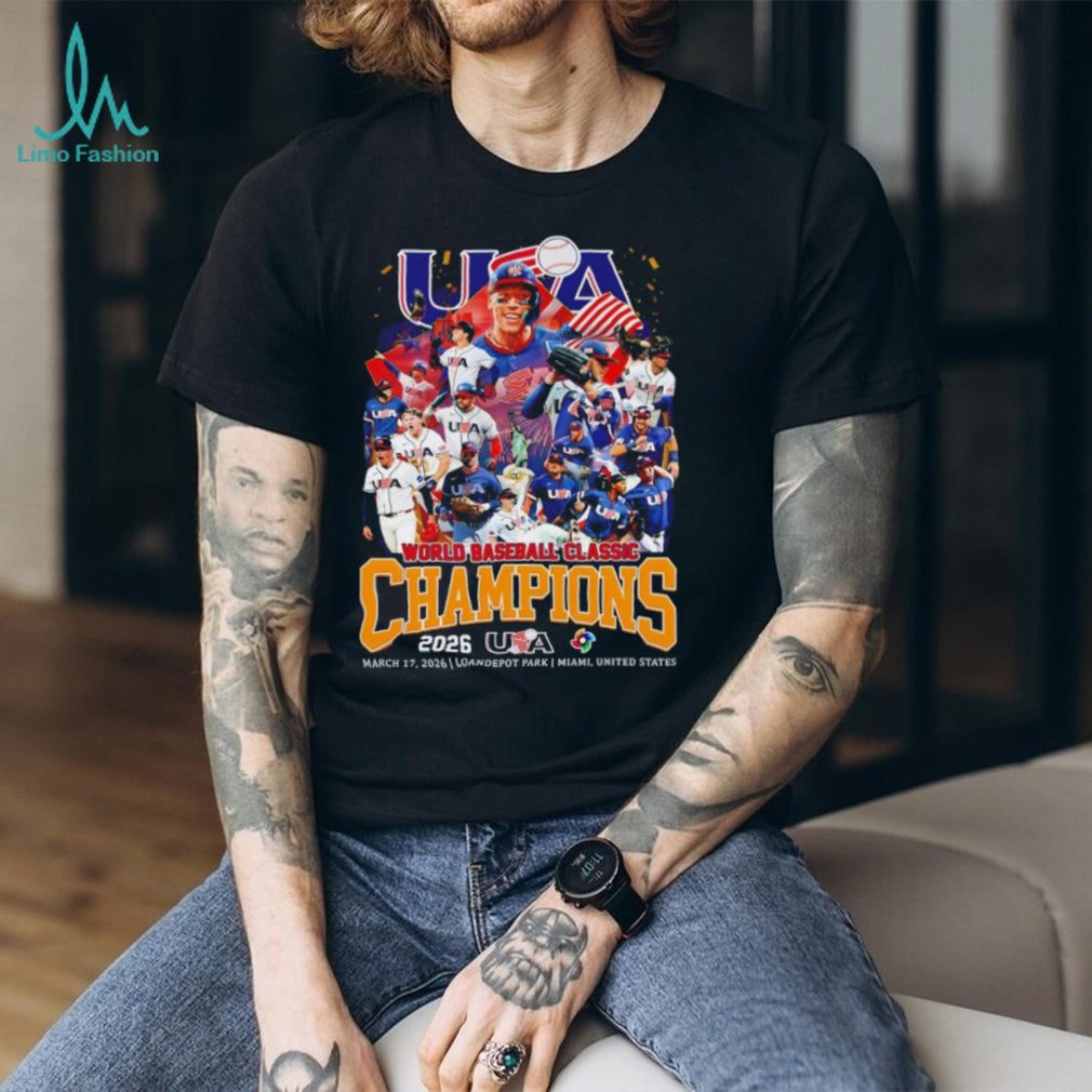 Team USA World Baseball Classic 2026 Champions Roster T Shirt