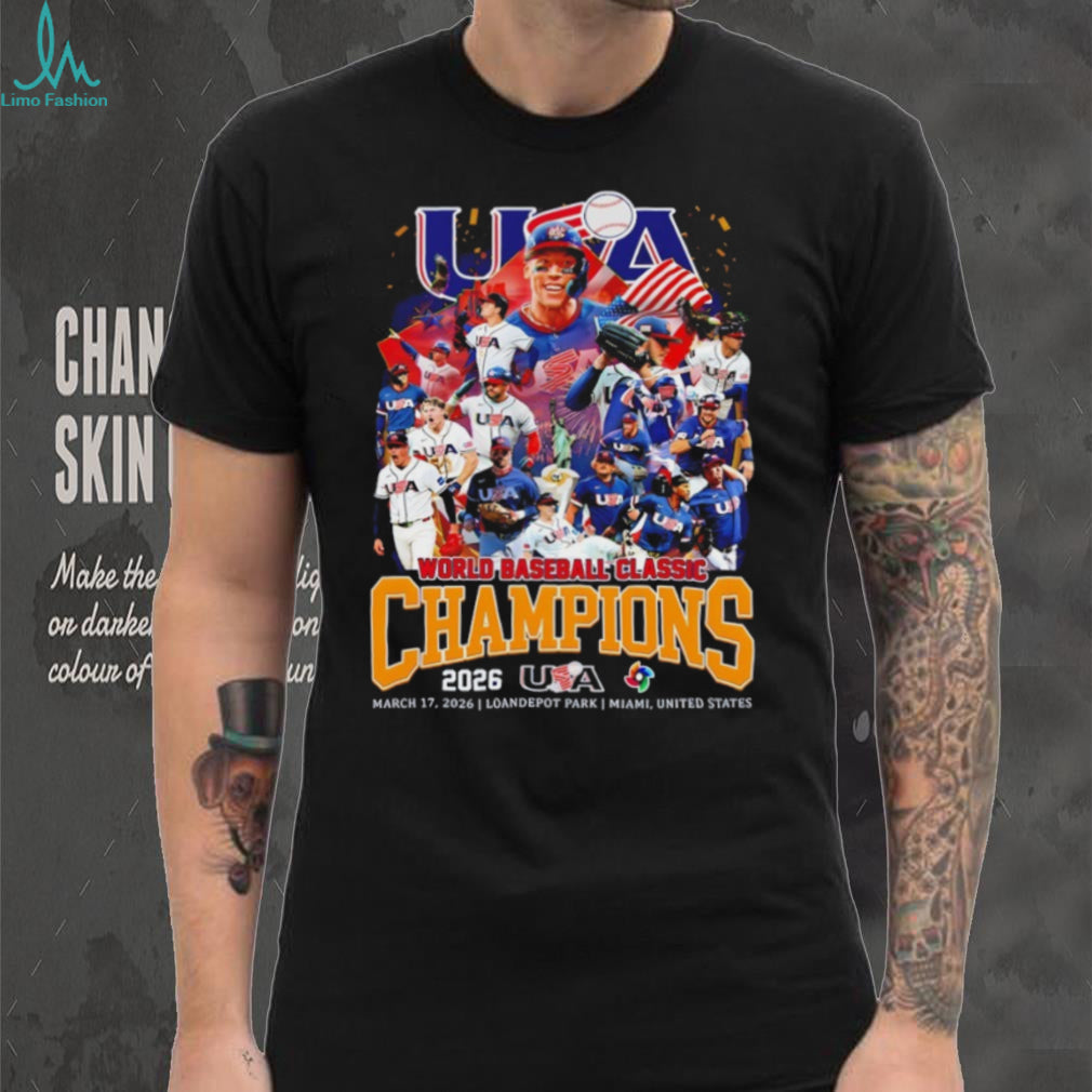Team USA World Baseball Classic 2026 Champions Roster T Shirt