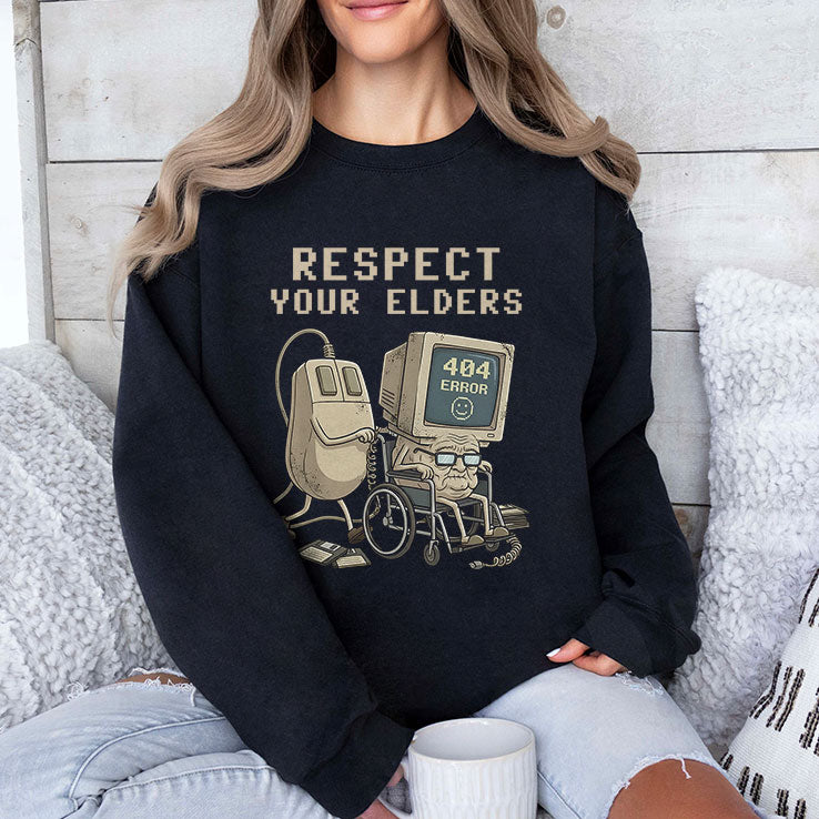 Tech 404 Error Hilarious Respect Your Elders T Shirt