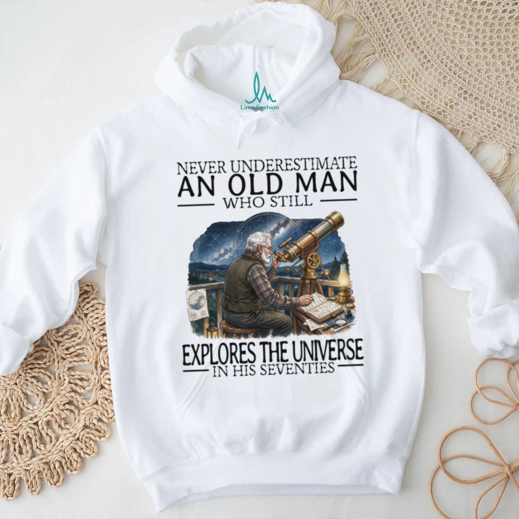 Telescope Space Explorer Old Man Astronomy Hobby Shirt