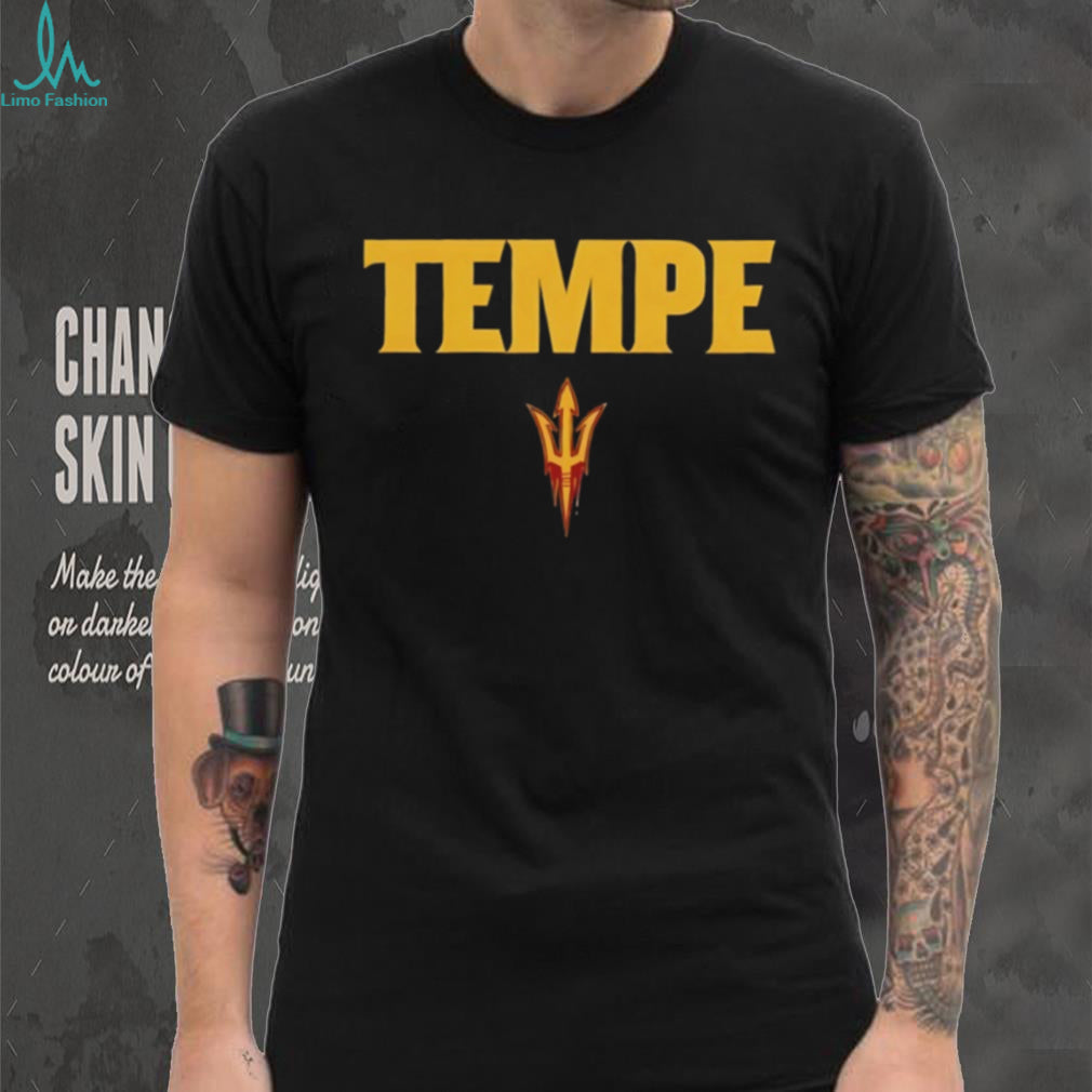 Tempe Arizona State Sun Devils Sparky Pitchfork Logo Minimalist T Shirt