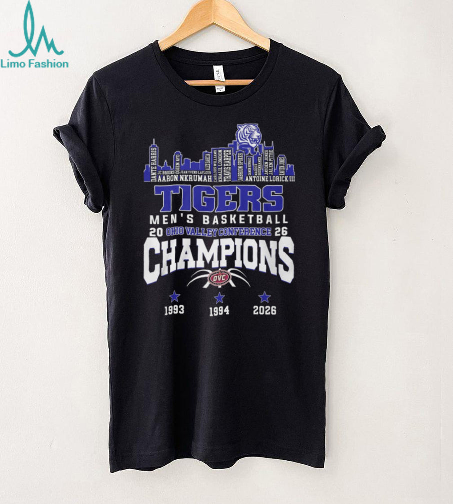 Tennessee State Tigers 2026 OVC Men’s Basketball Champions Roster T Shirt