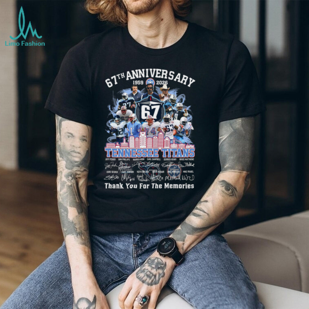 Tennessee Titans 67th Anniversary Legends Signatures Shirt