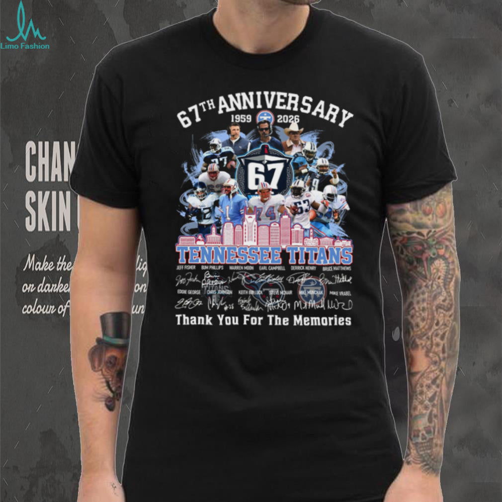 Tennessee Titans 67th Anniversary Legends Signatures Shirt