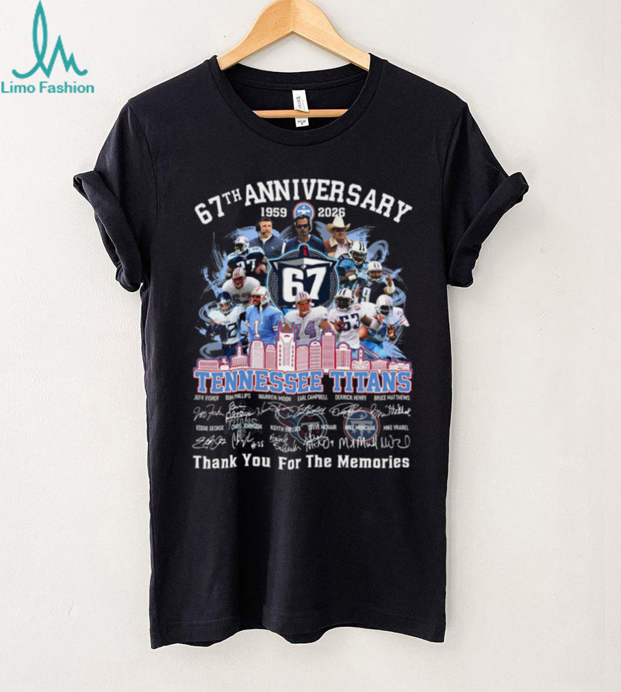 Tennessee Titans 67th Anniversary Legends Signatures Shirt