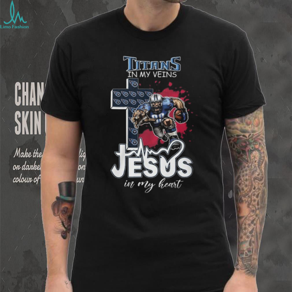 Tennessee Titans Football Player Cross Jesus In My Heart Shirt