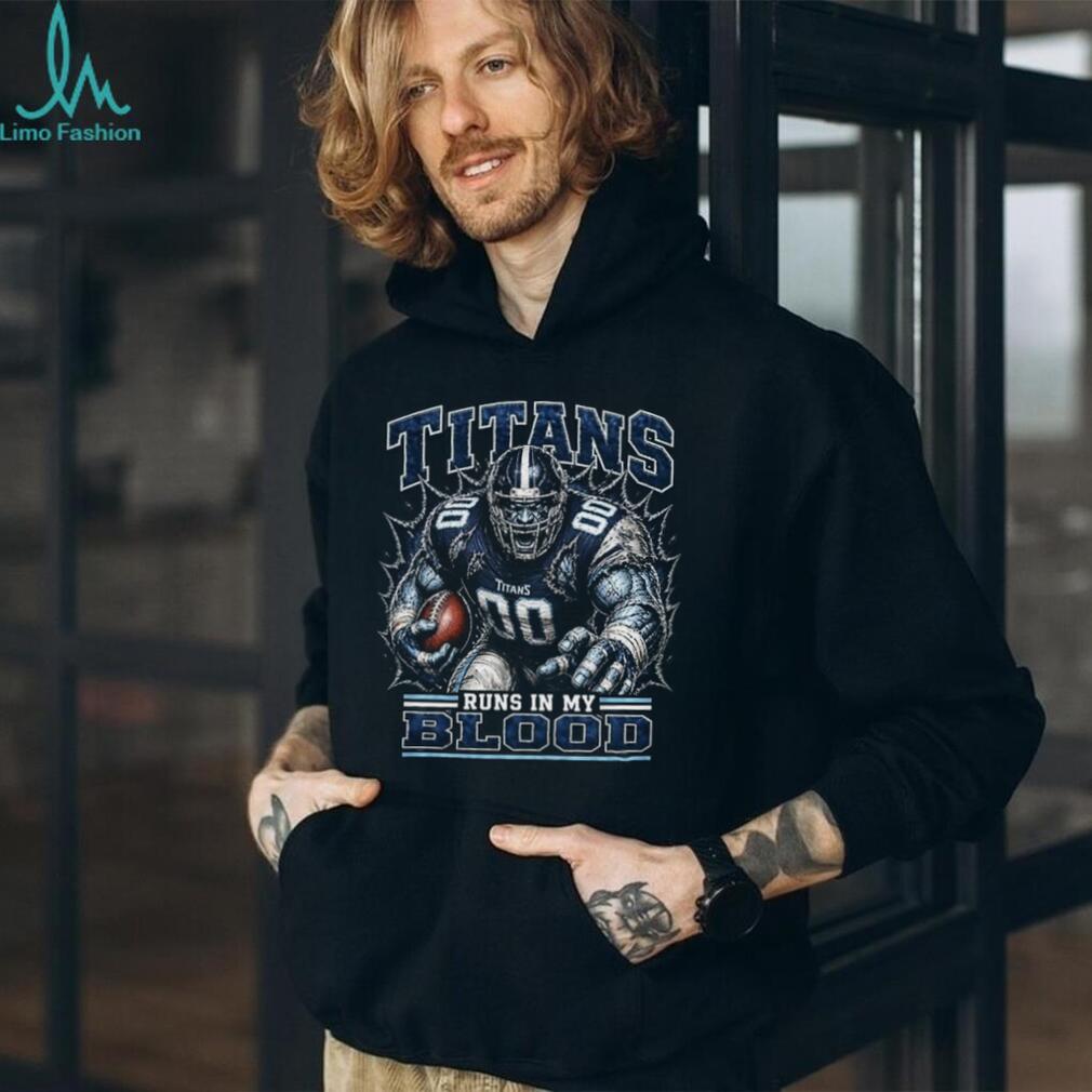 Tennessee Titans Football Team Runs In My Blood Fan Retro Men Women Shirt