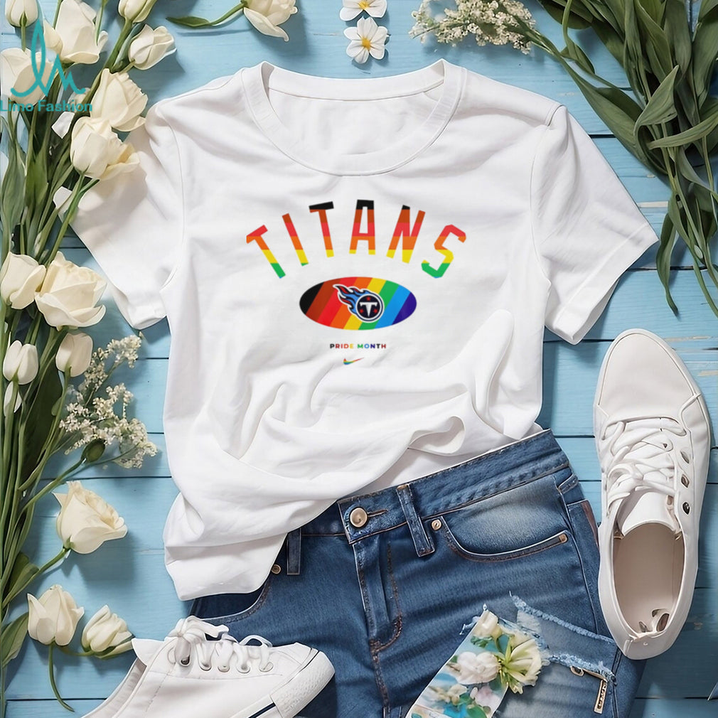 Tennessee Titans Pride Month Rainbow logo shirt