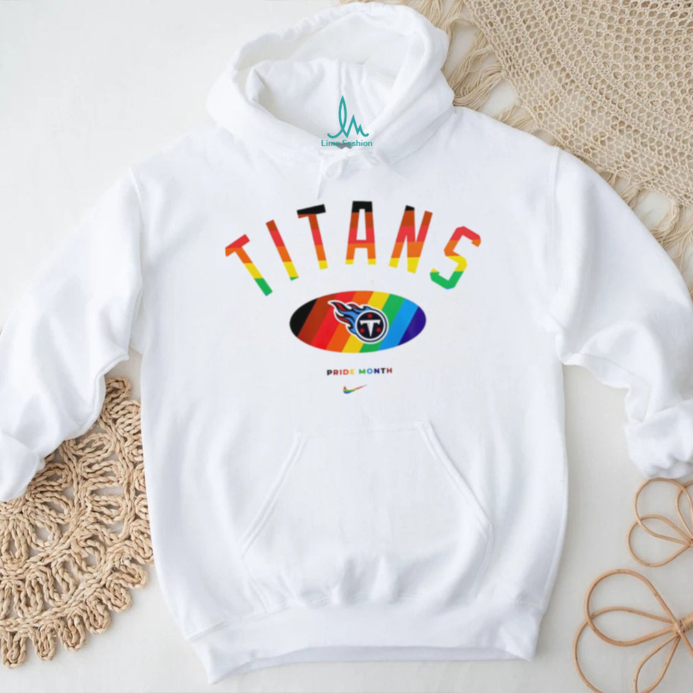 Tennessee Titans Pride Month Rainbow logo shirt