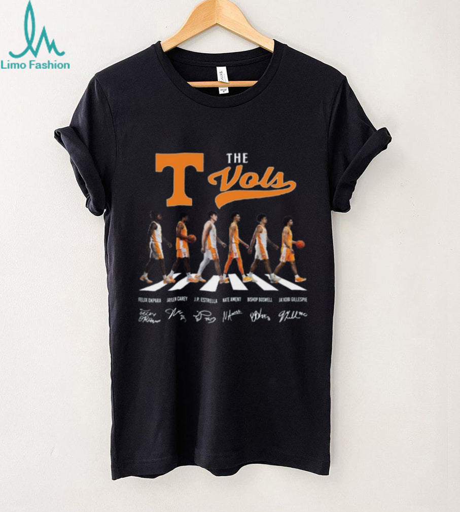 Tennessee VolunT shirtrs “The Vols” Basketball Abbey Road Signature T Shirt