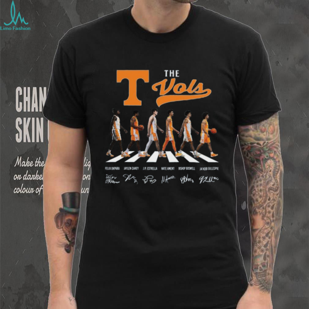 Tennessee VolunT shirtrs “The Vols” Basketball Abbey Road Signature T Shirt