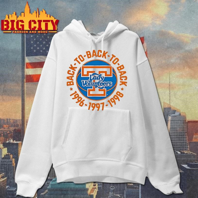 Tennessee Volunteers Lady Volunteers Back To Back To Back 1996 1997 1998 Shirt