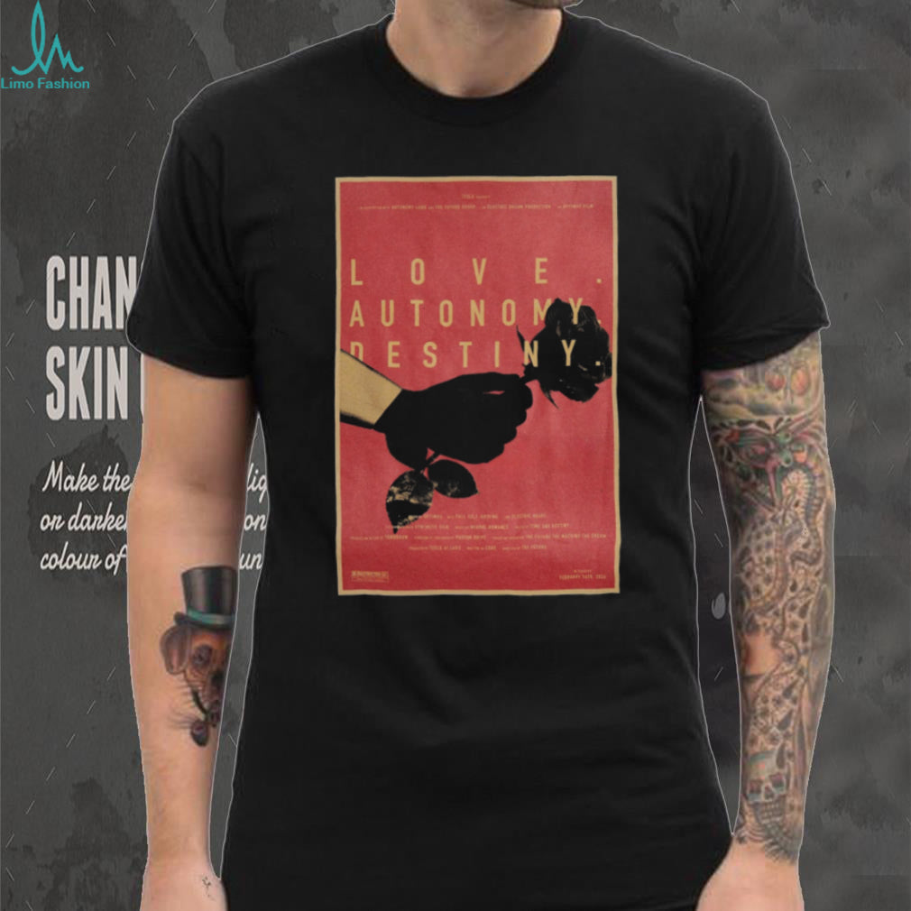 Tesla Love Autonomy Destiny Rose Film Poster Graphic T Shirt