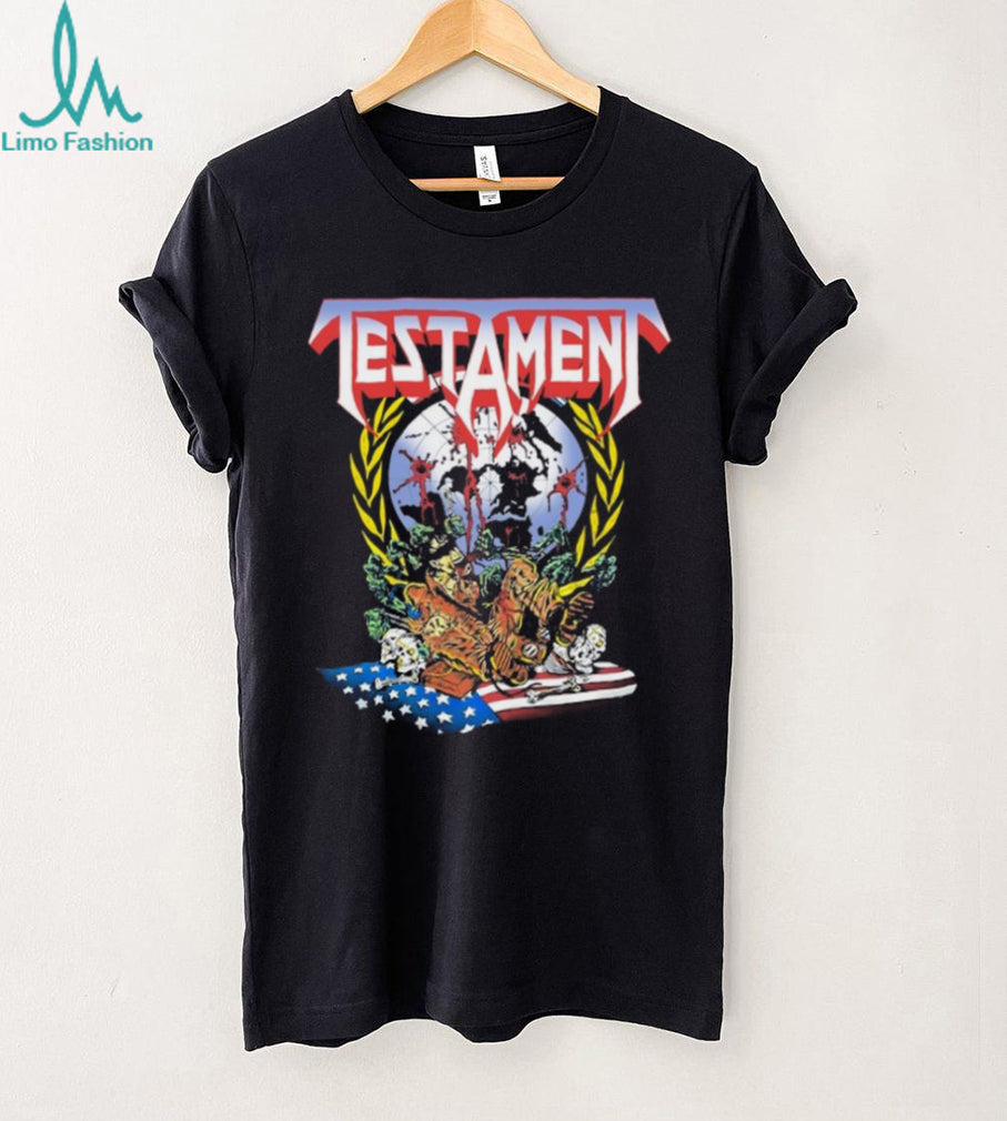 Testament Band New Order World Map Thrash Metal T Shirt