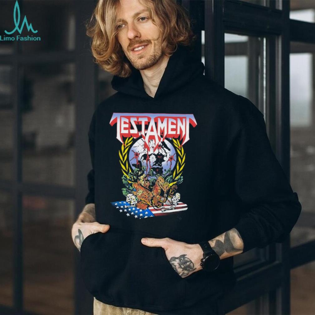 Testament Band New Order World Map Thrash Metal T Shirt
