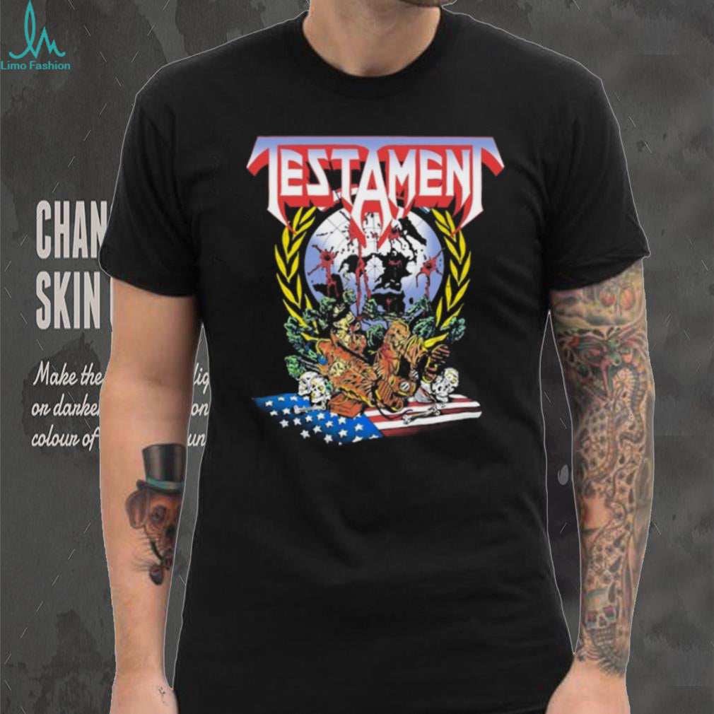 Testament Band New Order World Map Thrash Metal T Shirt