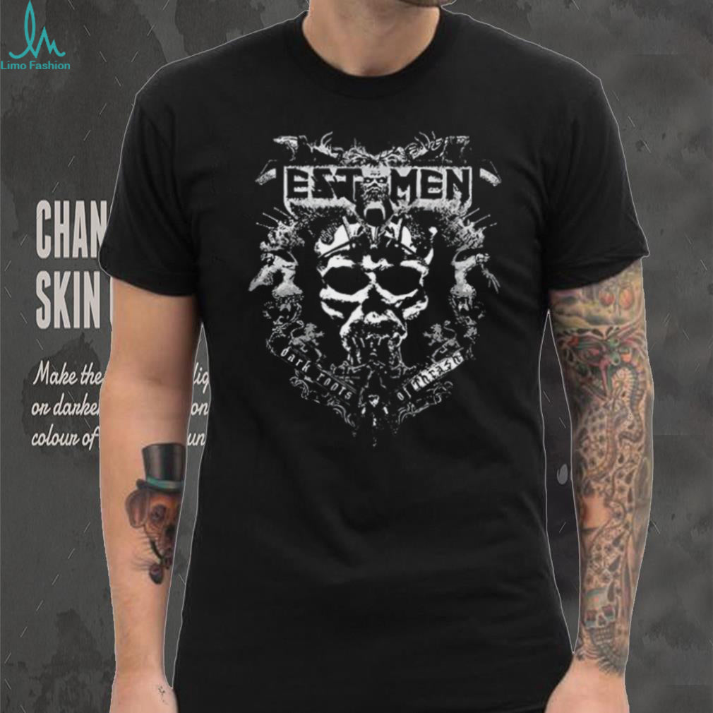 Testament Dark Roots of Thrash Skull Graphic Metal Band T Shirt