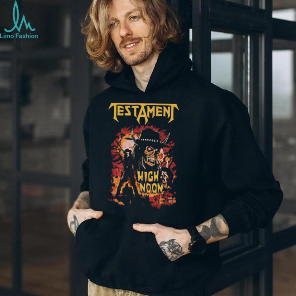 Testament High Noon Cowboy Skeleton Metal Band Graphic T Shirt