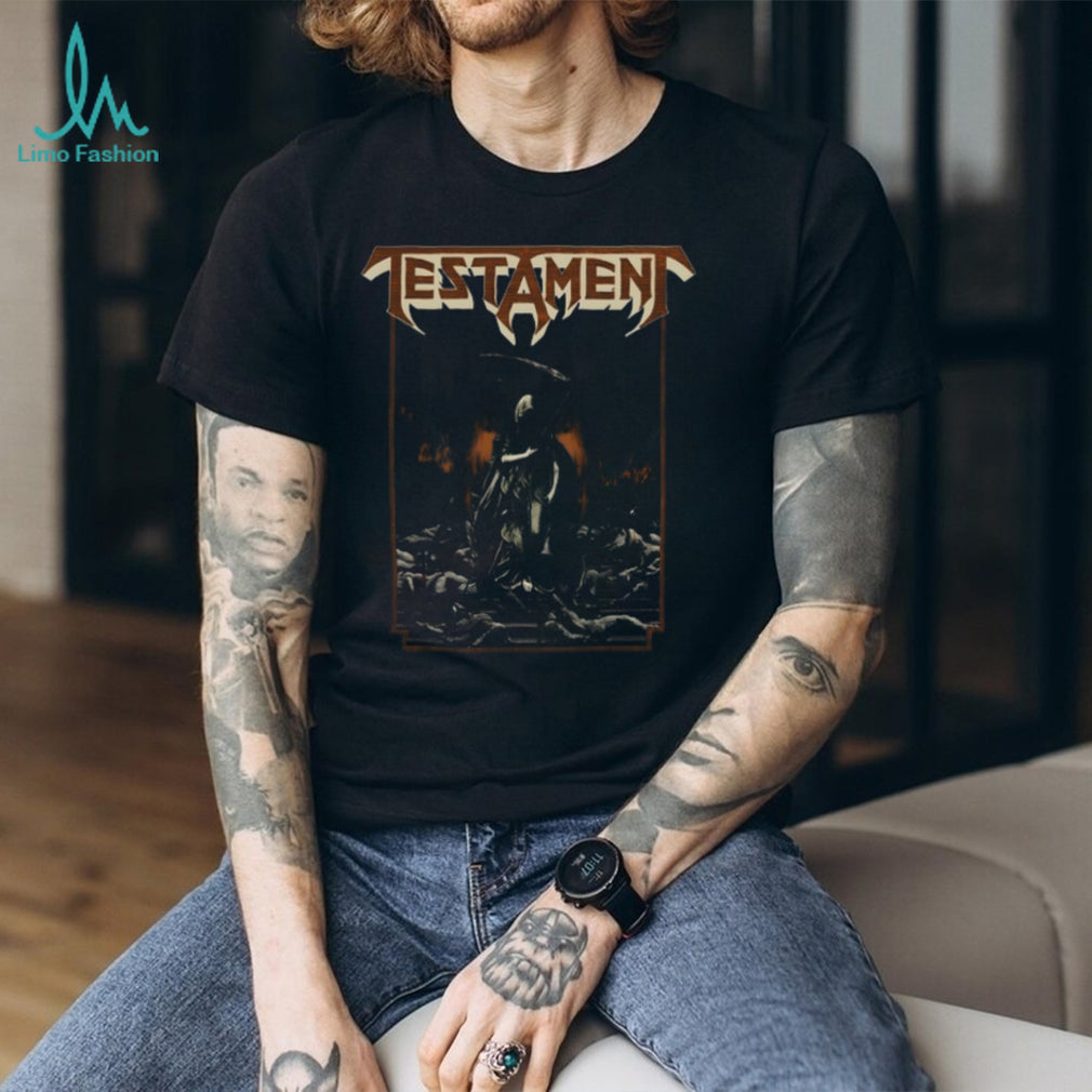Testament Thrash Metal Band Grim Reaper War Scene Black T Shirt