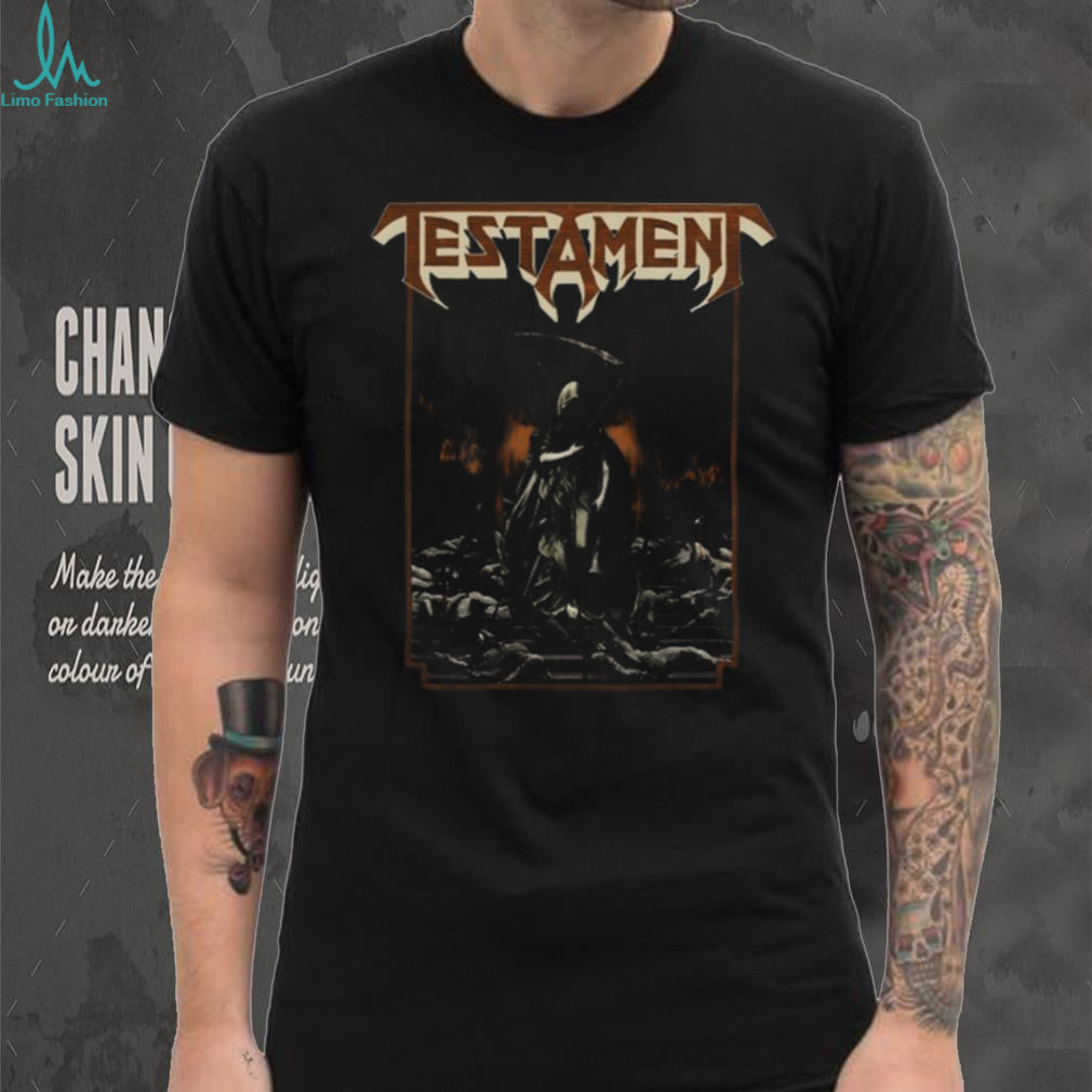 Testament Thrash Metal Band Grim Reaper War Scene Black T Shirt