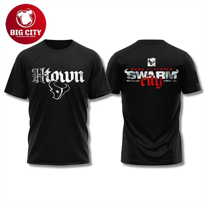 Texans SWARM City 2025 Playoffs Two sided Shirt