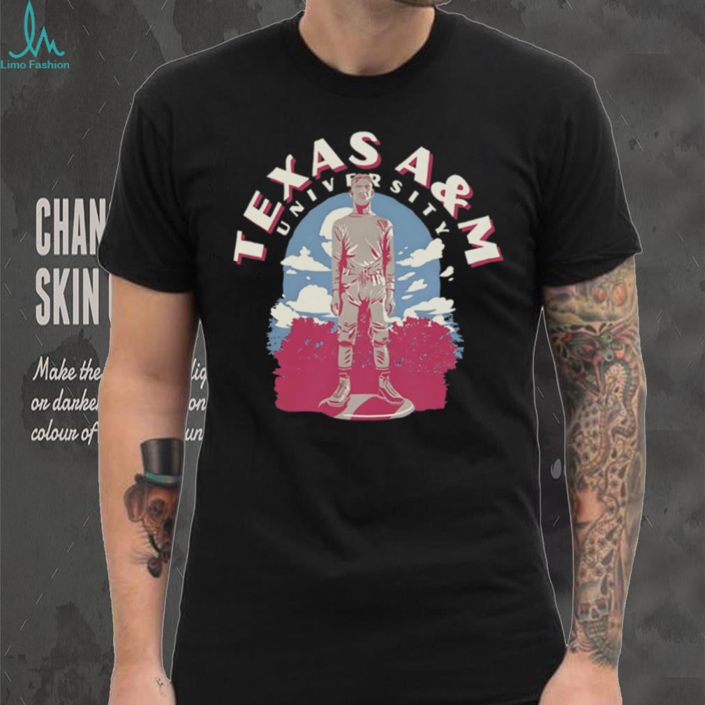 Texas A&M University Vintage Athlete Sky Graphic Collegiate T Shirt