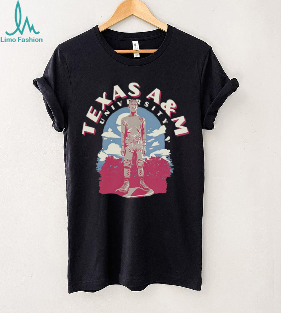 Texas A&M University Vintage Athlete Sky Graphic Collegiate T Shirt