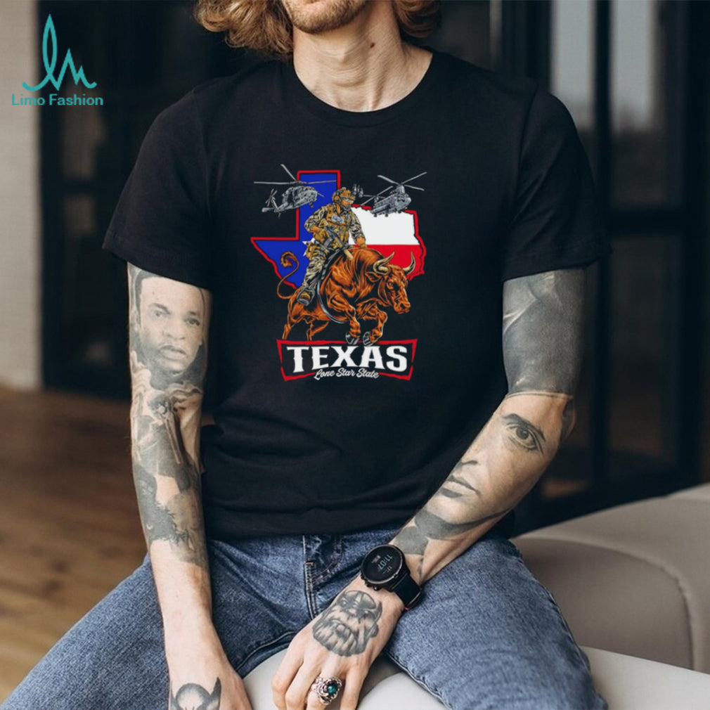 Texas Lone Star State Tactical Bull Rider T Shirt