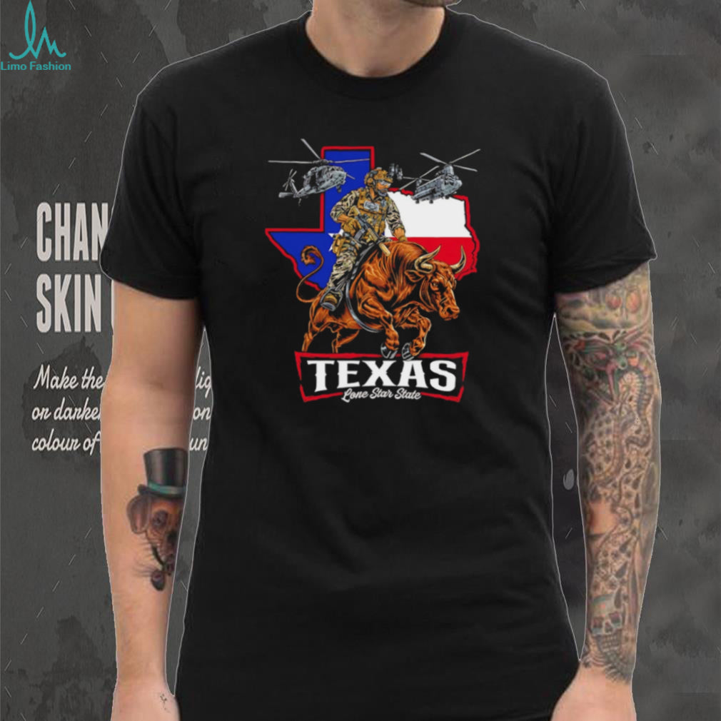 Texas Lone Star State Tactical Bull Rider T Shirt