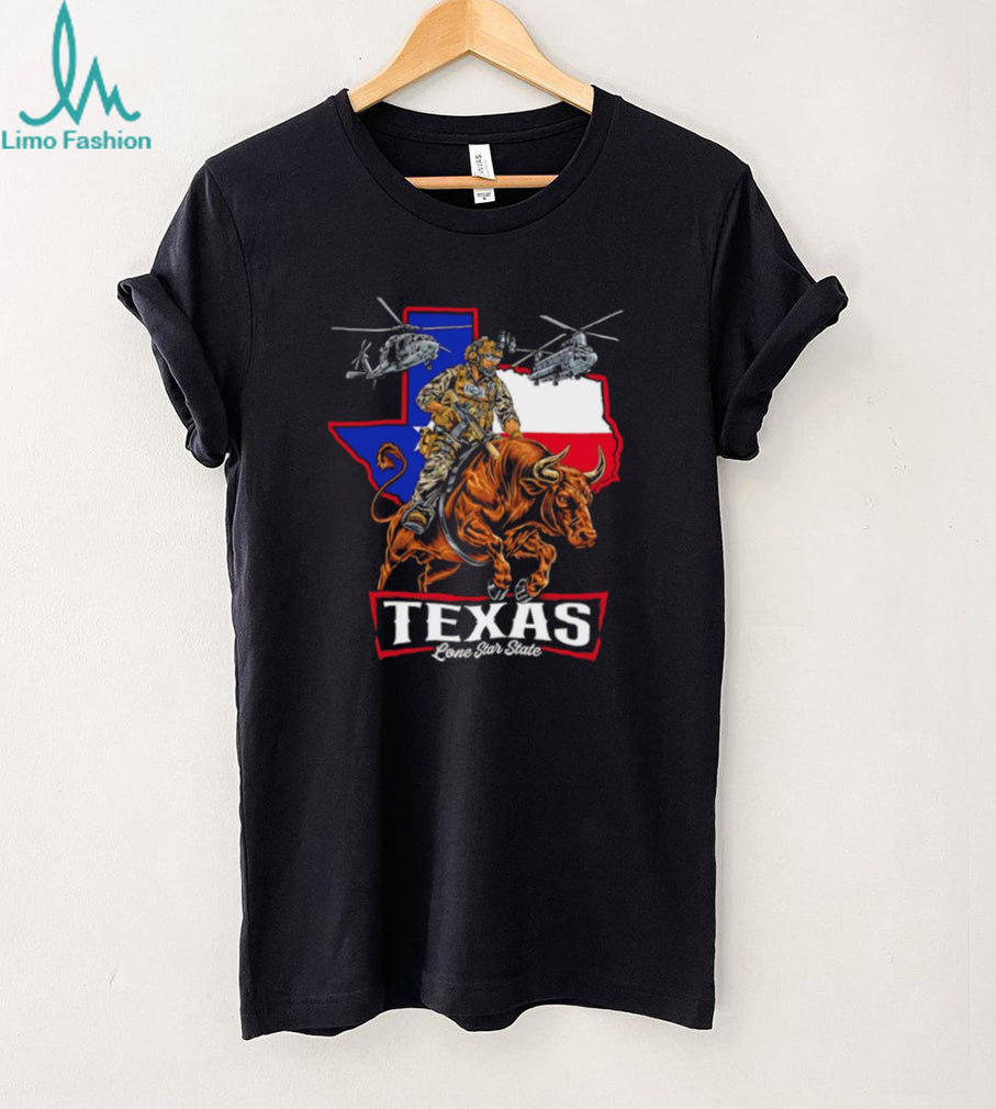 Texas Lone Star State Tactical Bull Rider T Shirt