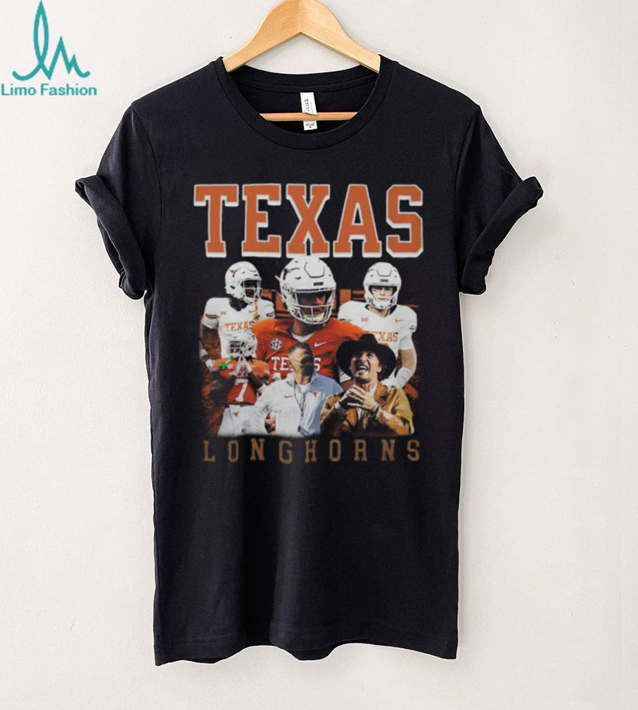 Texas Longhorns Football Legends and Coach Steve Sarkisian Collage T Shirt
